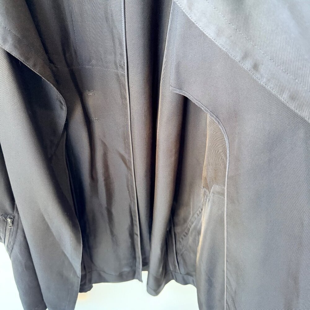 Alexander Wang Black Lightweight Belted soft oversized Trench Coat – Size M Q6 - Picture 12 of 13